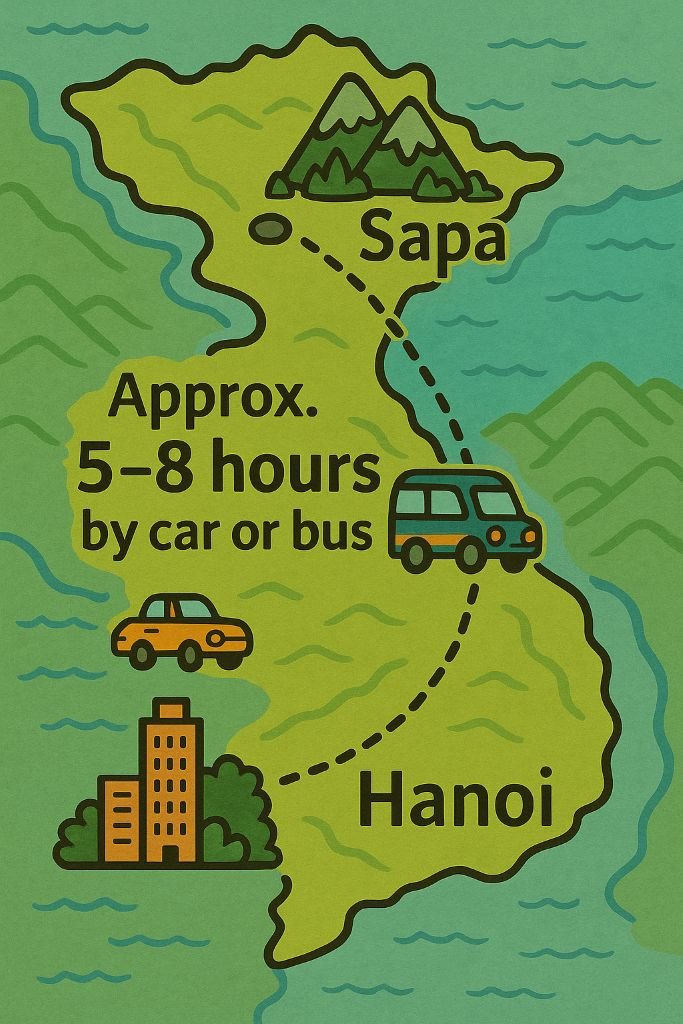 Hanoi to Sapa sample map