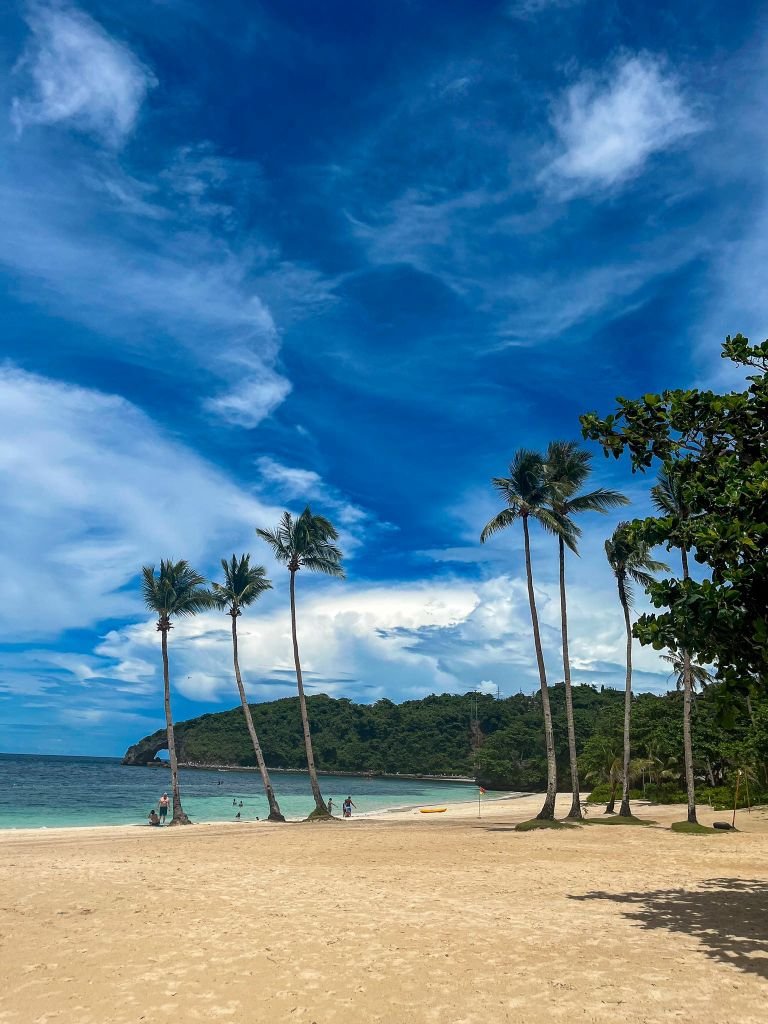 Newcoast Beach Boracay - keyhole view with coconut trees