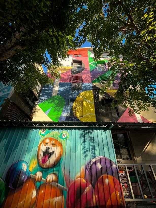 Wei Wu Mi MI Village Kaohsiung, Taiwan - Dog in the Wall